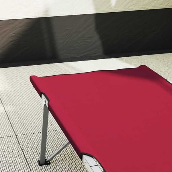 Maison Exclusive - Fällbar camping säng Röd 194 x 62,5 x 42,5 cm
