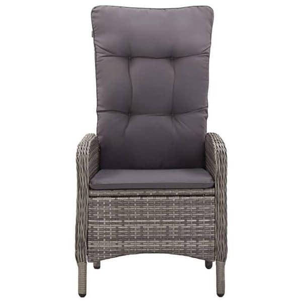 Maison Exclusive - Trädgårdsbistro-set 3 delar Flätad resin Grå Grå