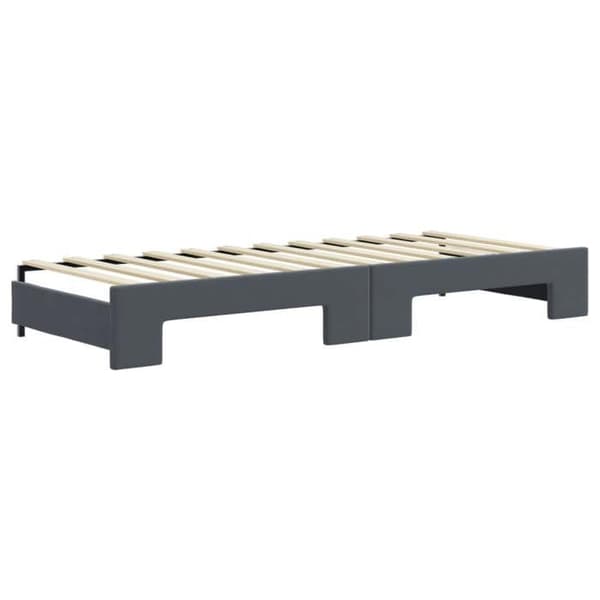 Maison Exclusive - Dagbädd med utdragssäng och mörkgrå madrass 80x200cm sammet Mörkgrå