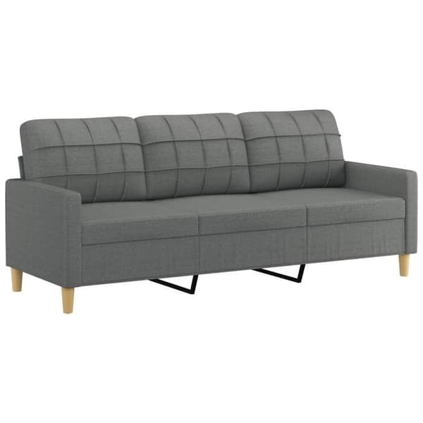 Maison Exclusive - Sæt af 3 sofaer med puder Mørkegrå Stof