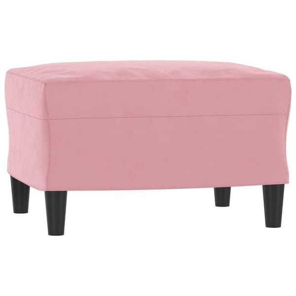 Maison Exclusive - 3-delars soffgrupp med rosa sammetkuddar