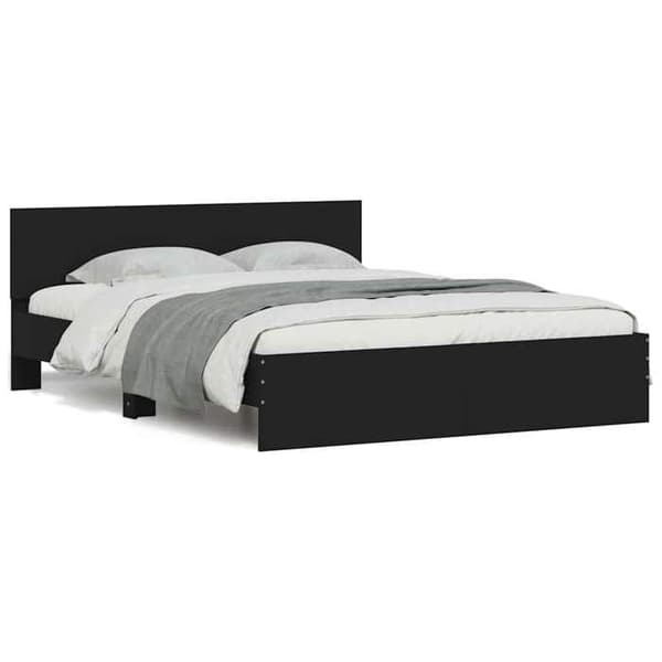 Maison Exclusive - Sengestel uden madras sort 140x200 cm