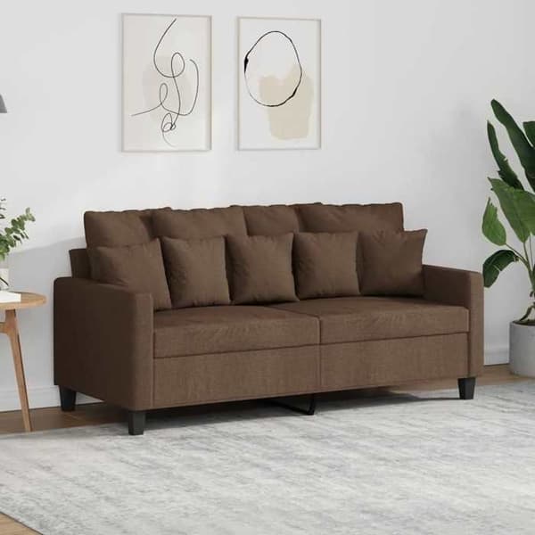 Maison Exclusive - 2-personers sofa Brun 140 cm Stof