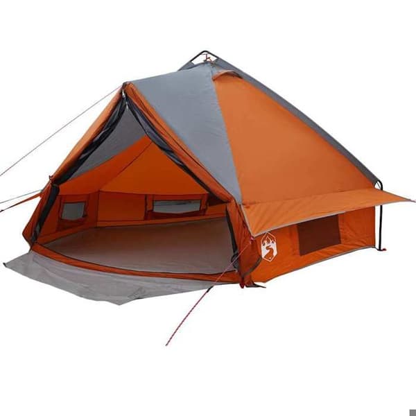 Maison Exclusive - Teepee-teltta 6 hengelle harmaa ja oranssi