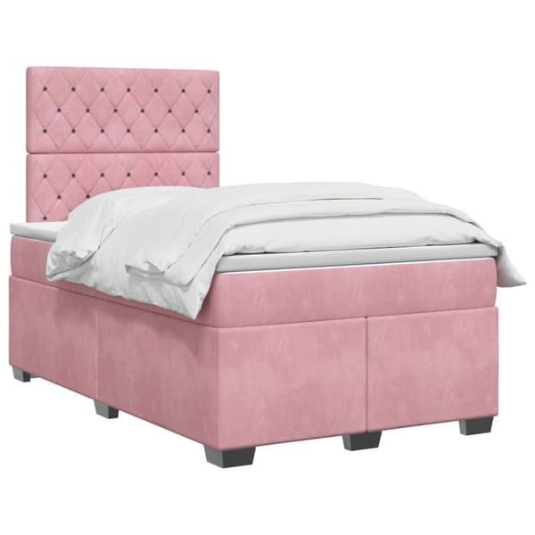 Maison Exclusive - Boxspring-sänky Rose patjalla 120 x 200 cm Sametti Ros