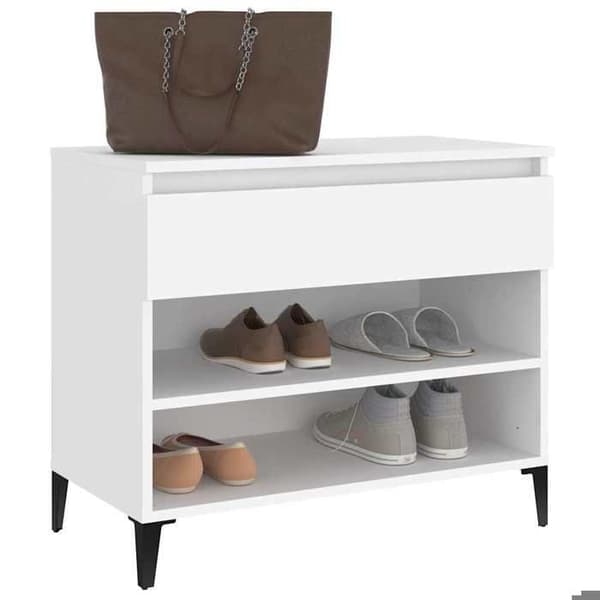 Maison Exclusive - Skoskåp Vit 70x36x60 cm Ingenjörsträ