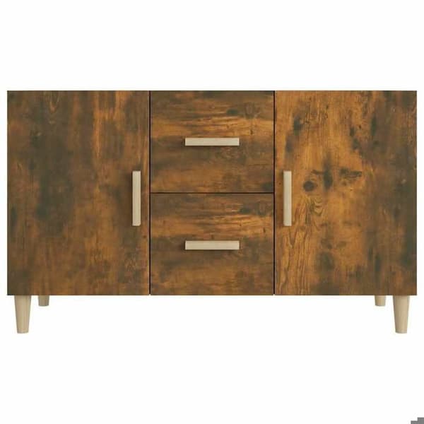 Maison Exclusive - Buffé ek rökig 100x36x60 cm ingenjörsträ