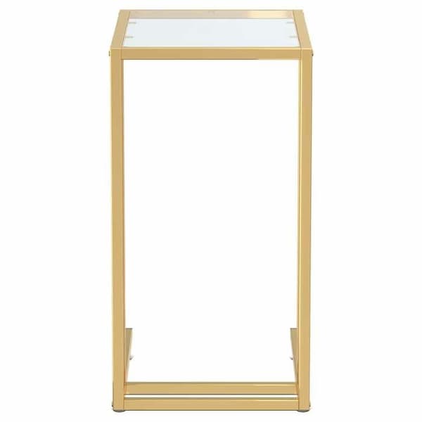 Maison Exclusive - Computer sidebord Transparent 50x35x65 cm Hærdet glas Transparent