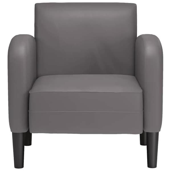 Stol - EKSKLUSIV HUS - Sofa stol 54 cm - Grå kunstlæder - Armlæn - Skum og fjedre Grå