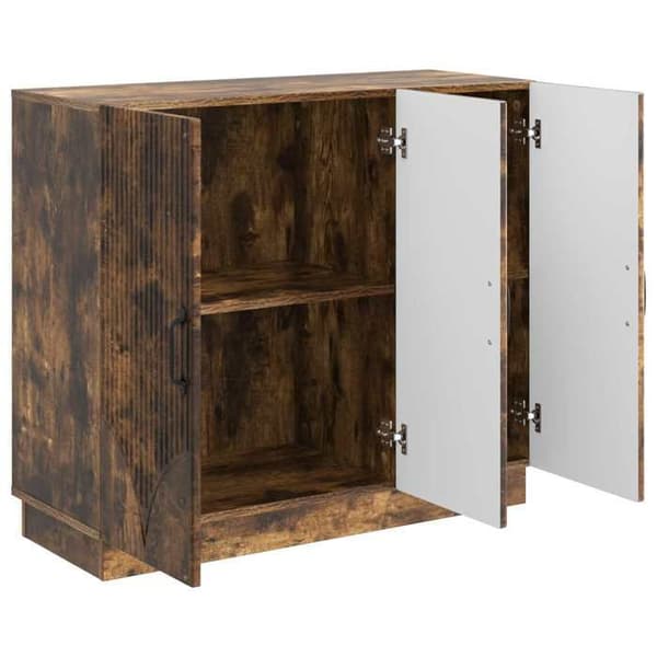 Maison Exclusive - Buffet Røget Eg 89 x 34,5 x 77 cm Ingeniørtræ