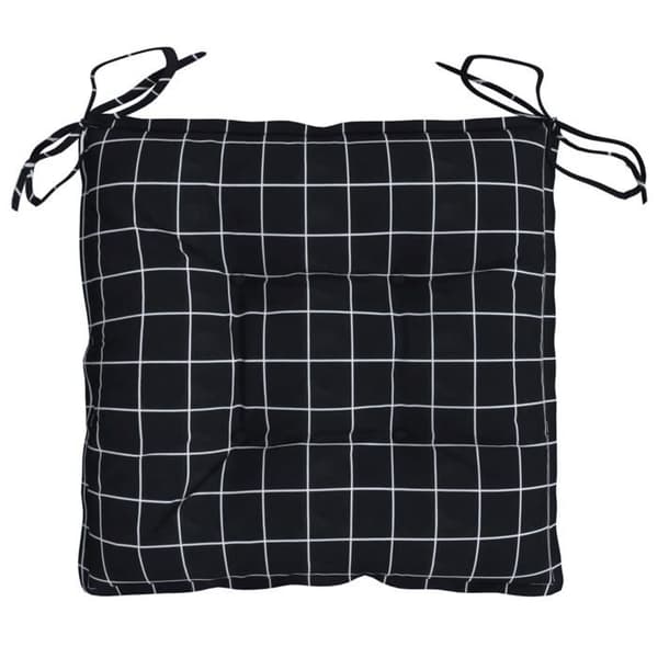 Maison Exclusive - Stolepuder sæt af 4 sorte tern 50x50x7 cm Svart