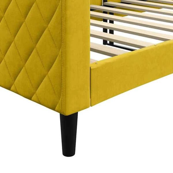 Maison Exclusive - Sängsoffa utan madrass gul 80x200 cm sammet gul