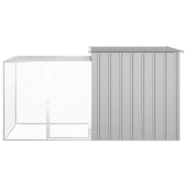 Exklusivt hus - Grå klapp 200x91x100 cm Galvaniserat stål Grå