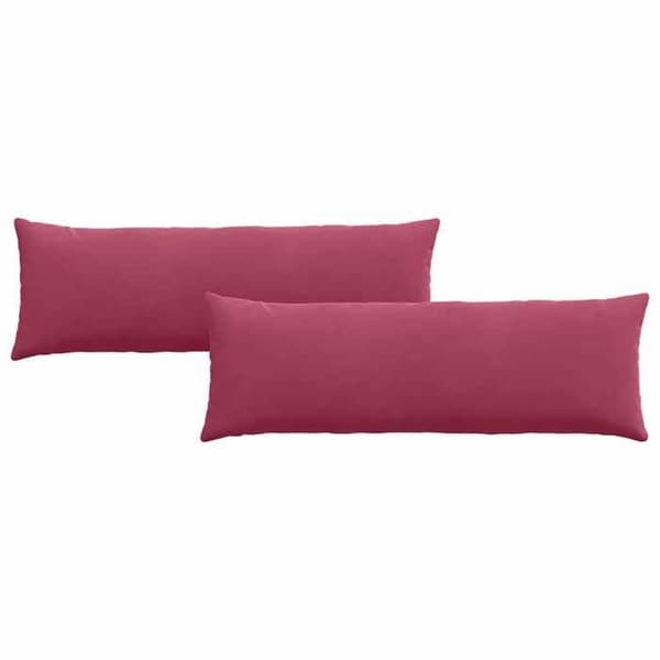 Sofa puder - EKSKLUSIV HUS - 120 x 40 cm (sæt af 2) - Fløjl - Bordeaux - Polyester fyld Bordeaux