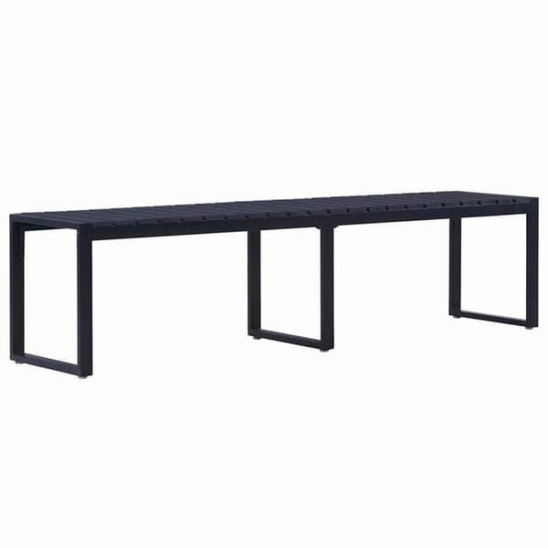 Maison Exclusive - Bænk til haven 180 cm Panel PS Sort Svart