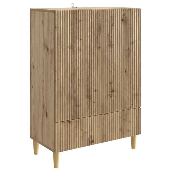 Maison Exclusive - Buffet i håndlavet egetræ 66 x 34,5 x 95 cm Ingeniørtræ