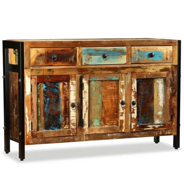 Maison Exclusive - Buffet af massivt genbrugstræ 120x35x76 cm