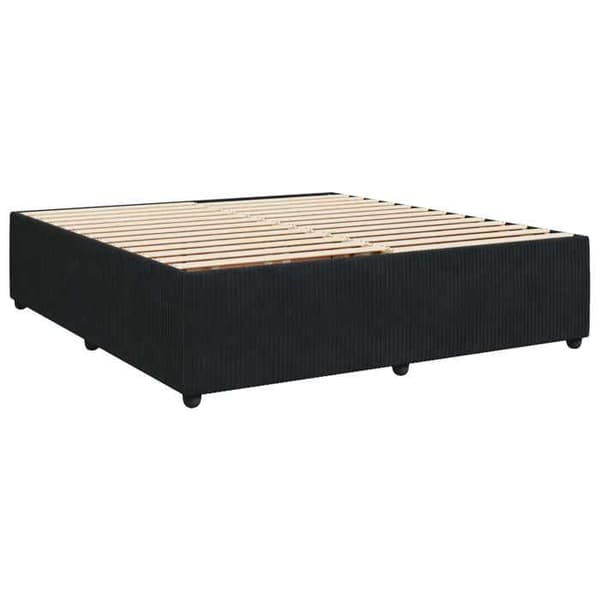 Maison Exclusive - Boxspring säng med madrass Svart 180 x 200 cm Sammet