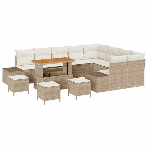Maison Exclusive - 13-delars trädgårdsoff-set 12-sits