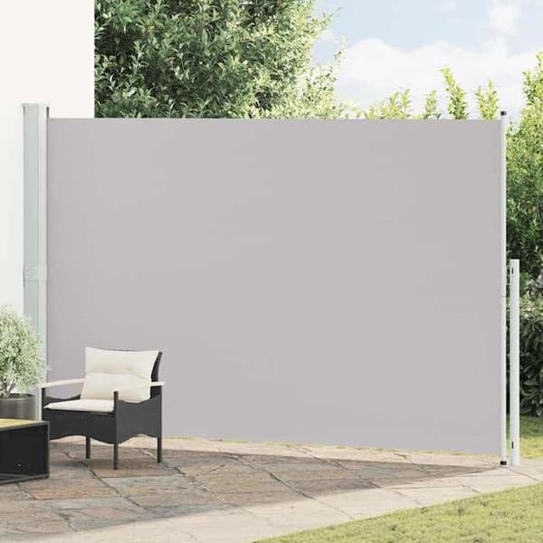 Maison Exclusive - Retractable side awning for patio 220x514 cm Grå