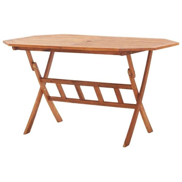 Havemøbel - EKSKLUSIV HUS - 135 x 85 x 75 cm - Massiv akacie - Sammenfoldelig - Hul til parasol