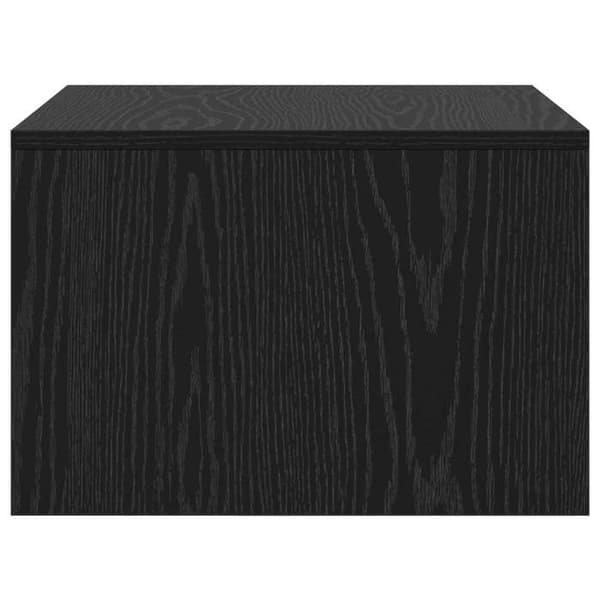 Maison Exclusive - Vægkontor i sort egetræ, ingeniørtræ 60 x 45 x 30 cm