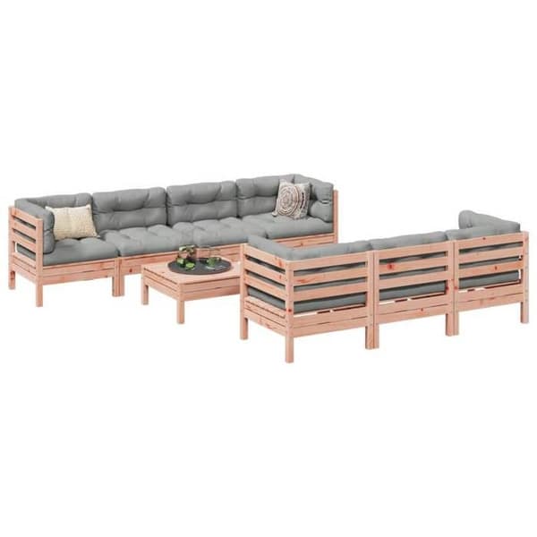 Havemøbler - EKSKLUSIVT HUS - 8 dele - Douglasgran - Modulerbar - Tykkepuder Rödbrun (Douglasgran)