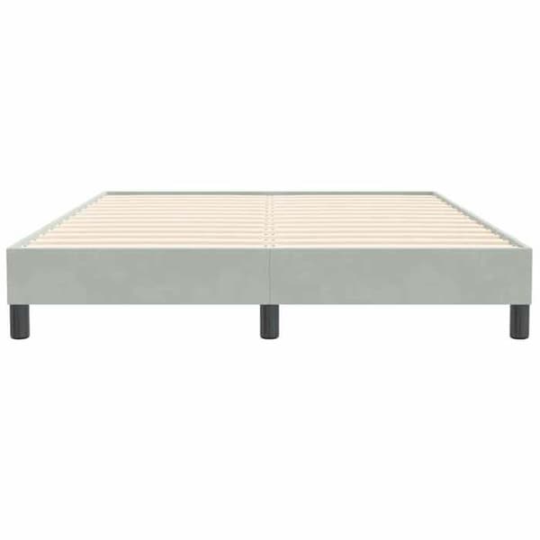 Maison Exclusive - Sängram utan madrass ljusgrå 160x210 cm sammet Ljusgrått