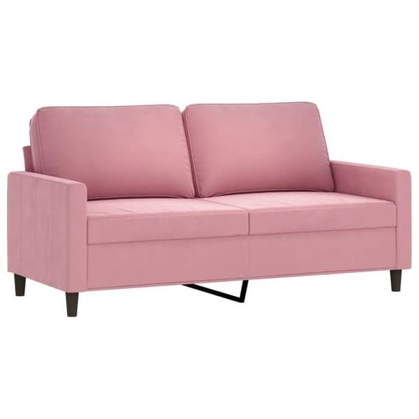 Maison Exclusive - Set med 2 soffor med kuddar i rosa sammet Ros