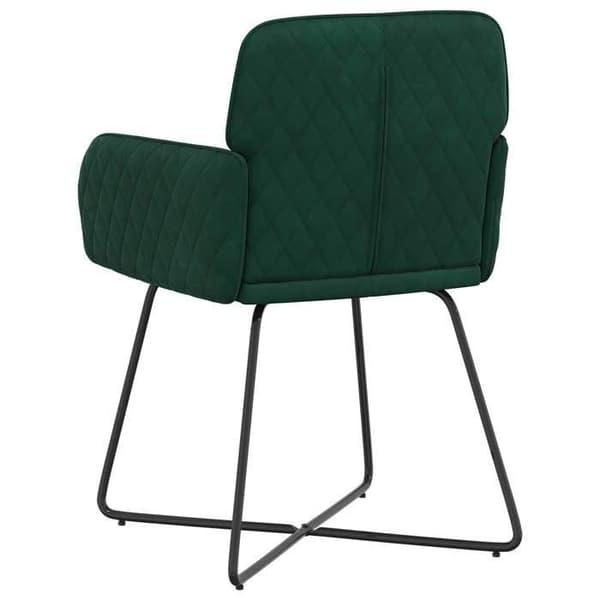 Maison Exclusive - Matstolar 2 st Mörkgrön Sammet