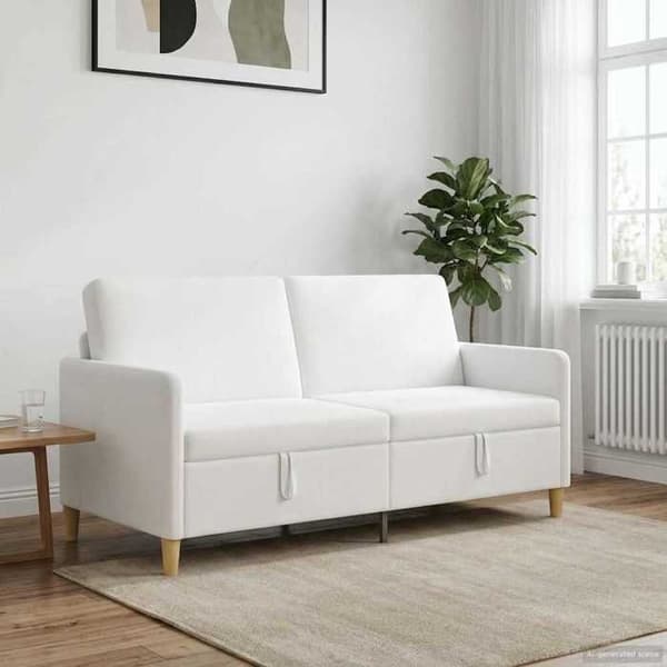 Maison Exclusive - Sofa med opbevaring Hvid 172 x 78 x 87 cm Polyester