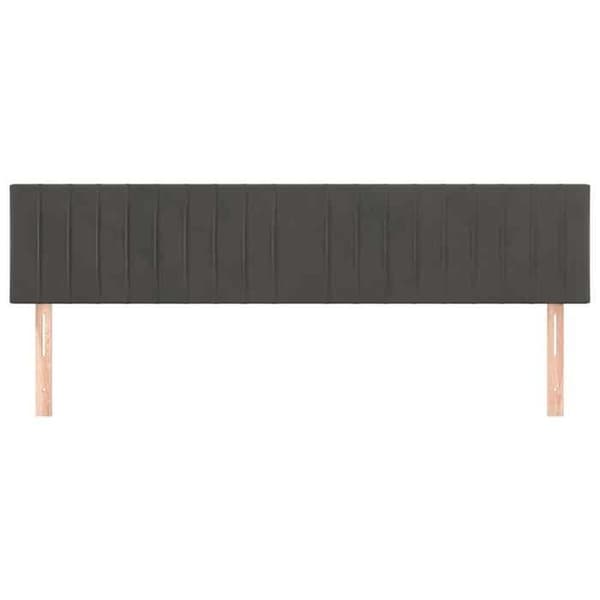 Maison Exclusive - Mörkgrå sänggavlar 160x5x78/88 cm Sammet