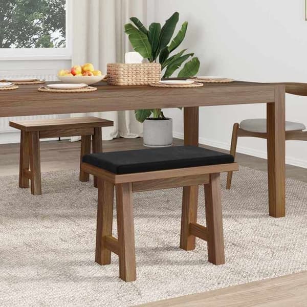 Maison Exclusive - Bænkpude i Sort Velour, Dybde 35 cm