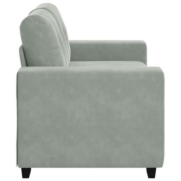 Sofa - MAISON EXCLUSIVE - 2 pladser - Lys grå - Velour - 160x77x82 cm ljusgrått