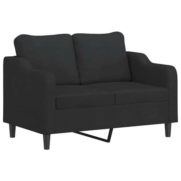 Maison Exclusive - 2 kpl sohvasetti tyynyillä Musta Kangas
