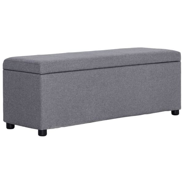 Maison Exclusive - Penkki säilytystilalla 116 cm Vaaleanharmaa Polyesteri ljusgrått