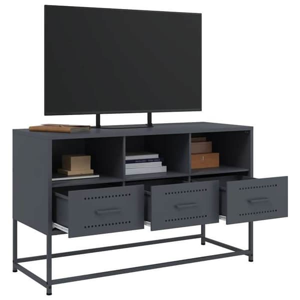 Maison Exclusive - TV-möbel antracit 100,5x39x60,5 cm stål