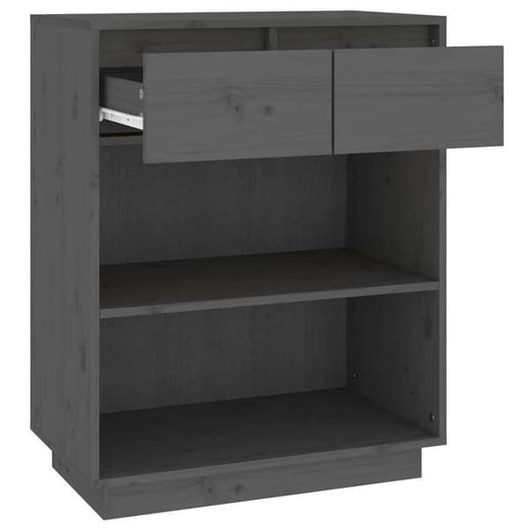 Maison Exclusive - Konsolskab Grå 60x34x75 cm Solid fyrretræ