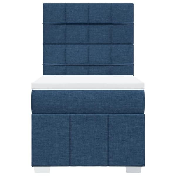Maison Exclusive - Sengestel med springmadras Blå 90x200 cm Stof