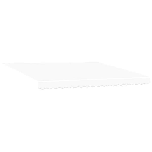 Maison Exclusive - Manuell markis 4 x 3 m Vit 100 % polyester Vit