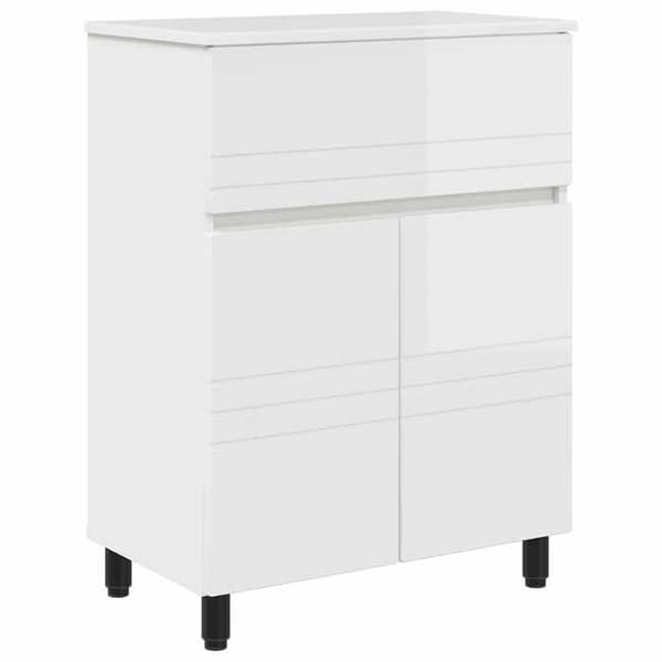 Maison Exclusive - Badeværelsesvaskeskab Hvid højglans 60 x 35 x 80 cm