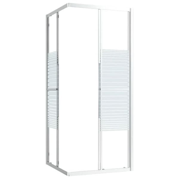 Maison Exclusive - Duschkabinen ESG 80x80x180 cm klar och vit