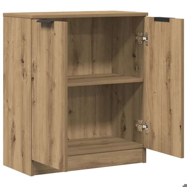 Maison Exclusive - Buffet i egetræ, håndlavet 60x30x70 cm, ingeniørtræ