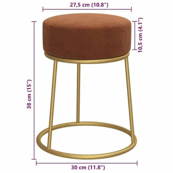 Maison Exclusive - Rund Pall i Brun Sammet