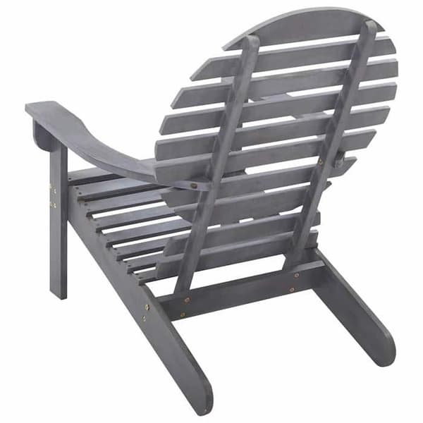 Maison Exclusive - Adirondack-stol i massiv akaciaträ Grå Grå