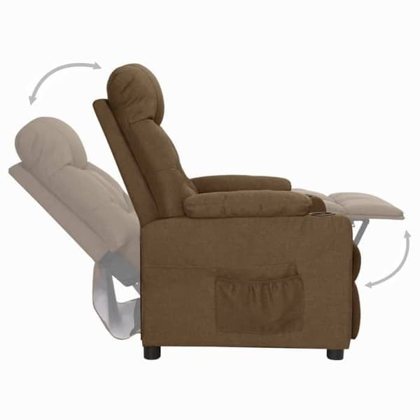 Maison Exclusive - Brun Tyg Reclinerfåtölj