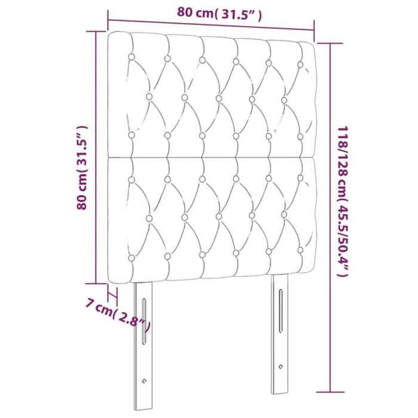 Maison Exclusive - LED Hovedgærde Lys Grå 80x7x118/128 cm Stof ljusgrått