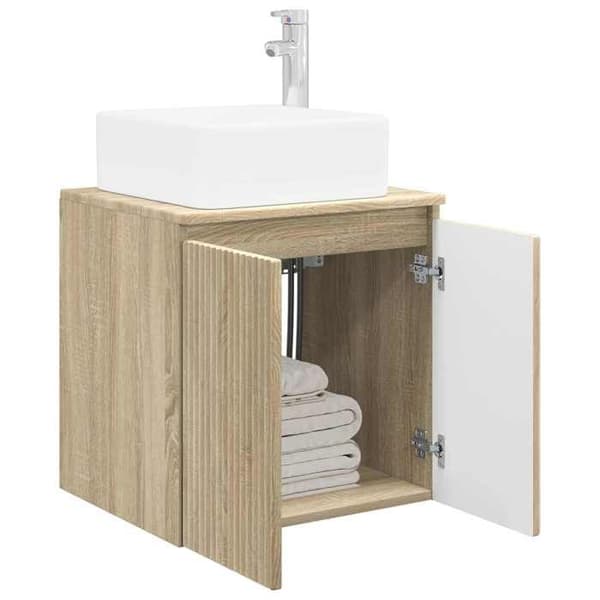 Eksklusiv Hus - Vægmonteret håndvask Vanity Egetræ Sonoma 49,5 x 41 x 63 cm