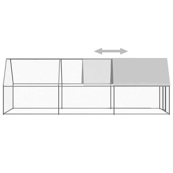 Maison Exclusive - Utomhus hönshus 2x6x2 m Galvaniserat stål