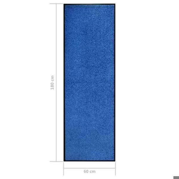 Maison Exclusive - Vaskbar dørmåtte Blå 60x180 cm Blå